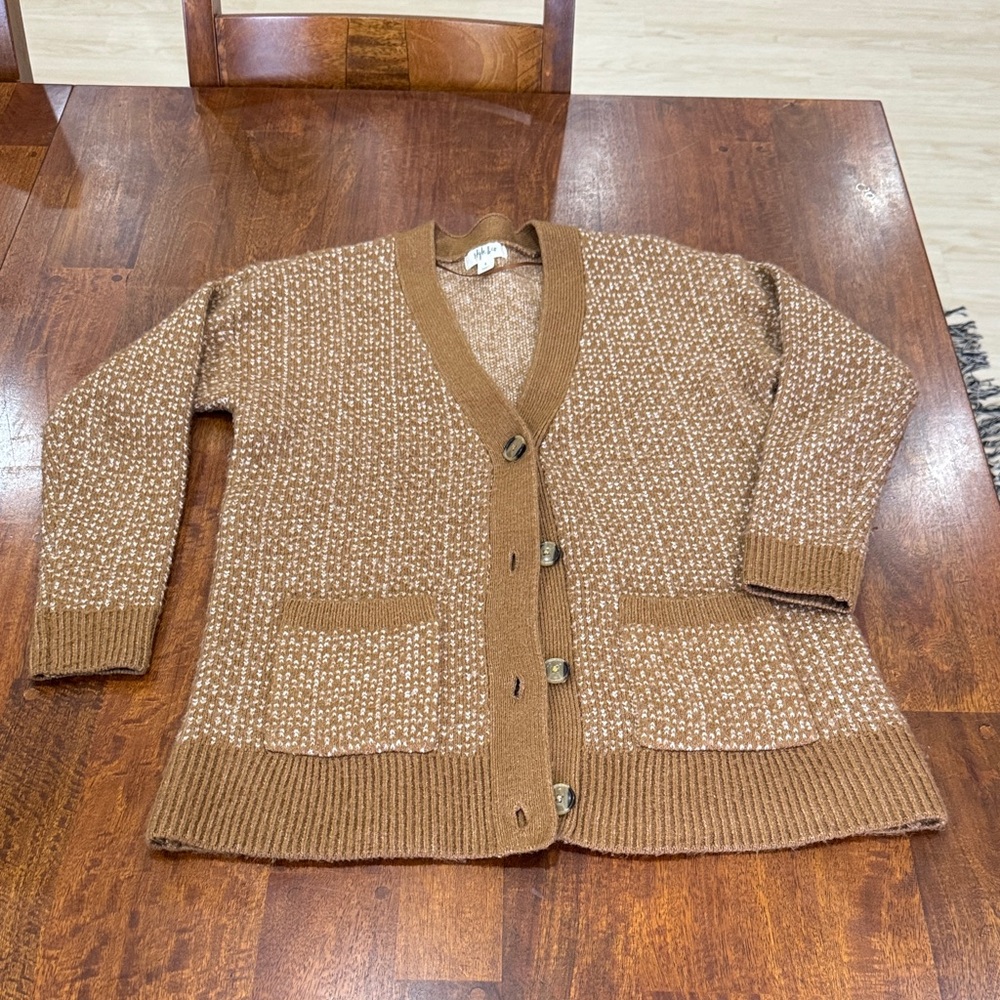 Style & Co Brown Cozy Button-Up Women's Sweater
